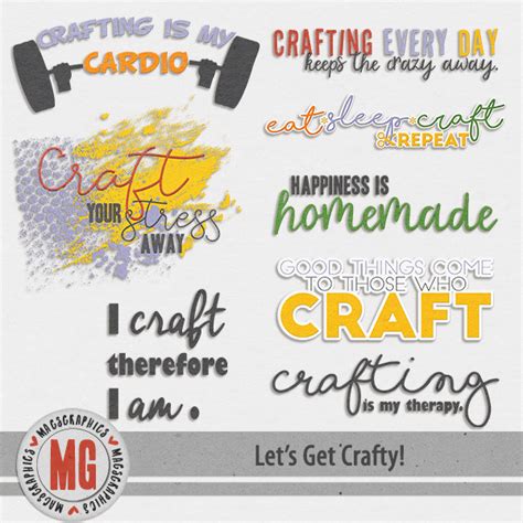 Let's Get Crafty Word Art | Digital Art