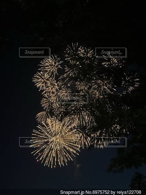 夜空に打ち上げられる花火の写真・画像素材 6975752 Snapmart（スナップマート）