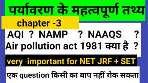 AQI NAMP NAAQS Air Pollution Act 1981 Vayu Pradushan Ke Upay