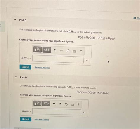 Solved Use Standard Enthalpies Of Formation To Calculate Chegg