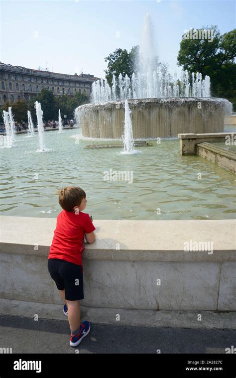 Castello Sforzesco Castle And Piazza Castello Fountain High Resolution