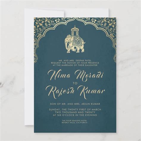 indian wedding invitation red gold ganesha inv invitation zazzle