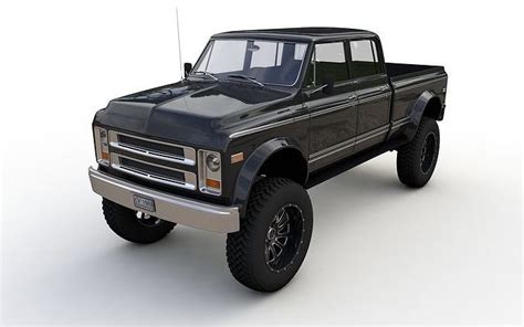 Chevy C40 Custom Pickup Truck 1969 3D model | CGTrader