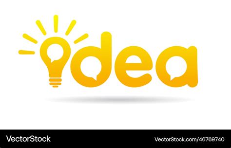 Idea Creative Word Lettering Royalty Free Vector Image