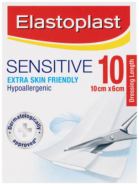 Elastoplast Sensitive Extra Skin Friendly Dressing 10cm X 6cm Davey