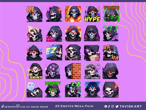 Twitch Emotes Twitch Sub Emotes Discord Emotes Death Emotes Skull