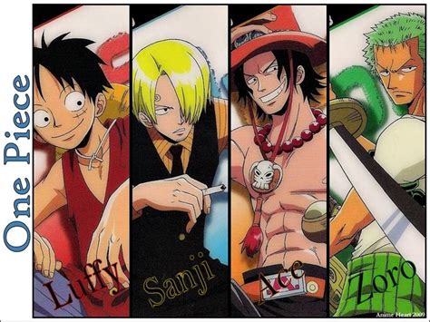 Monkey D. Luffy, Sanji, Portgas D. Ace, and Roronoa Zoro | Anime, Anime ...