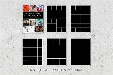 5x7 Photo Card Collage Template Pack Creative Card Templates ~ Creative Market