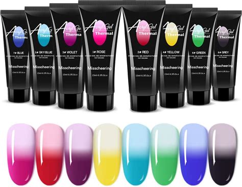 Mknzome Ongle Gel Kit Complet Ml Couleurs Temp Rature Changement