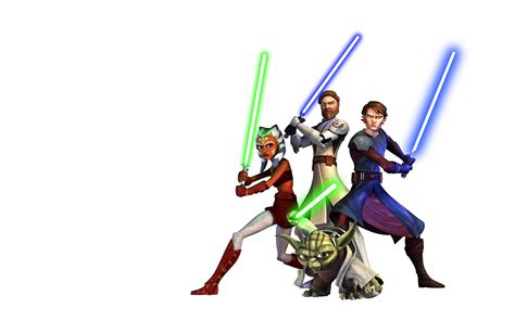 Yoda Jedi Ahsoka Tano Obi Wan Kenobi Anakin Skywalker Lightsaber Green