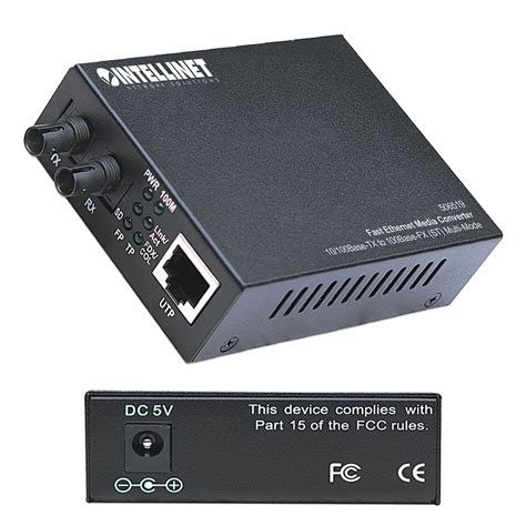 Intellinet Fast Ethernet Media Converter Base Tx To