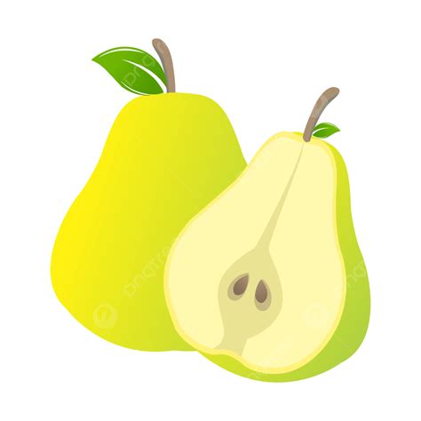 Green Fruity Fresh Pear Vector Fruit Pear Fresh Png And Vector With