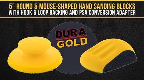 Dura Gold Pro Series Round Mouse Shaped Hand Sanding Block Pads