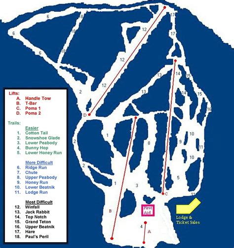 Hickory Ski Center Trail Map | OnTheSnow