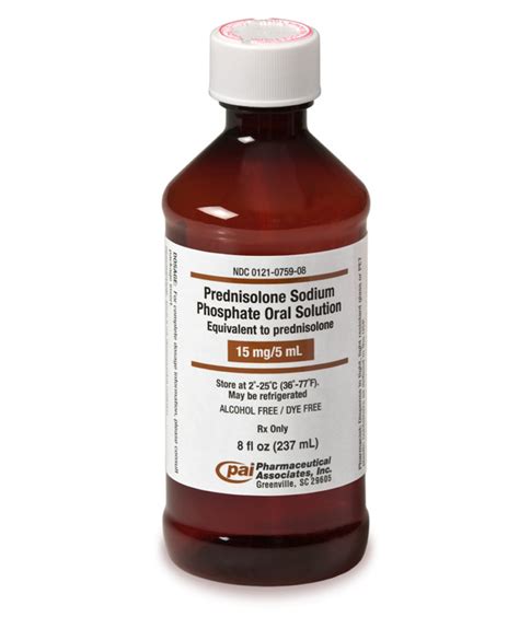 Prednisolone Sodium Phosphate Oral Solution 15 mg/5 mL - PAI