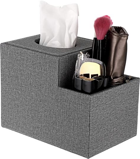 Amazon Sumnacon Square Linen Tissue Box Cover Stylish Cube