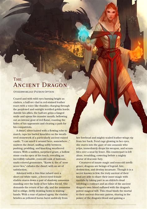 Dnd 5e Homebrew — Ancient Dragon Warlock Patronb Y Dungeons And