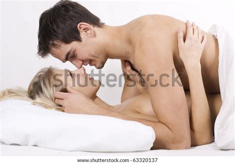 Loving Affectionate Nude Heterosexual Couple On Stock Photo