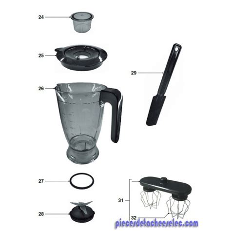 Bol Blender Acrylique Pour Robot Multifonction Hr7774 90 Philips