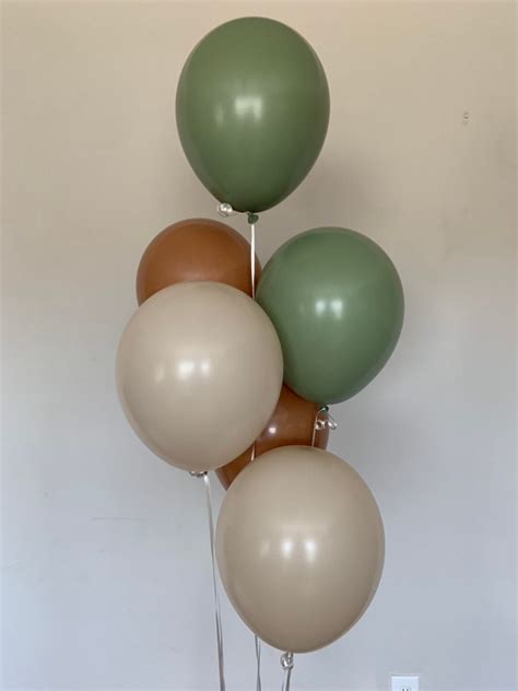 Green And Brown Balloons Woodland Balloons Camo Balloons Etsy Denmark