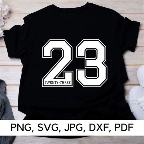 23 Twenty Three Svg Number 23 Svg Png Sports Number Birthday Number