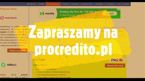 Konto W Banku Przez Internet Procredito Pl Youtube