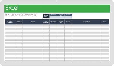 Modèles gratuits de bons de commande Smartsheet