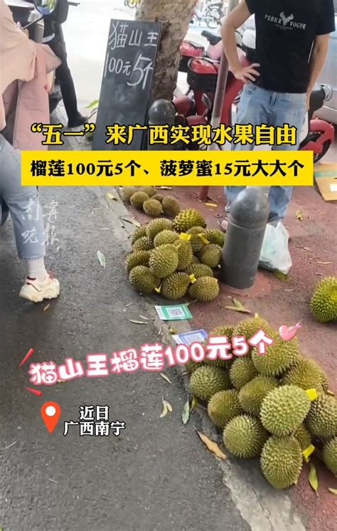 榴莲100元5个？网友 ：我有急事去趟广西新快网