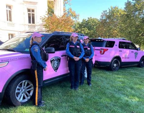 Police Vehicles Trimmed In Pink To Support Breast Cancer Awareness