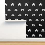 Black and White Rainbow Wallpaper | Spoonflower