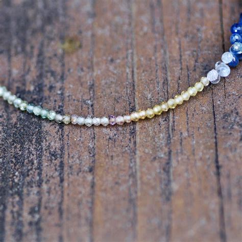 Natural Green And Blue Sapphire Bracelet In Solid K Gold Etsy