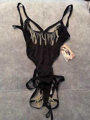 Dreamgirl Strappy Gold Chain Bodysuit Lingerie EBay