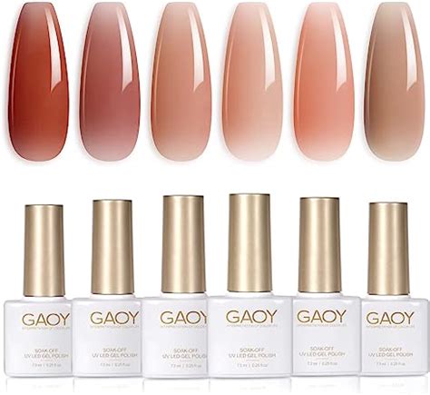 Gaoy Icy Jelly Gel Nail Polish Set Of Transparent Colors Including