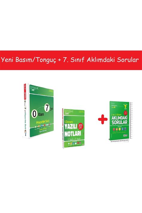 Tonguç Yayınları Tonguç 0 dan 7 ye Konu Anlatımlı Soru Bankası Seti 7