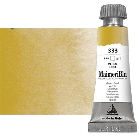 Maimeriblu Watercolor Green Gold 12ml Jerrys Artarama