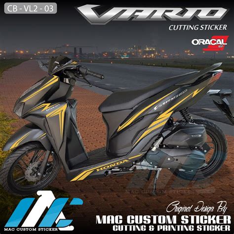 Jual CUTTING STICKER STIKER VARIO 125 150 FACELIFT TYPE 3 GOLD Di