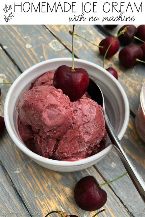 Cherry Vanilla Homemade Ice Cream Without A Machine The Happy Housie