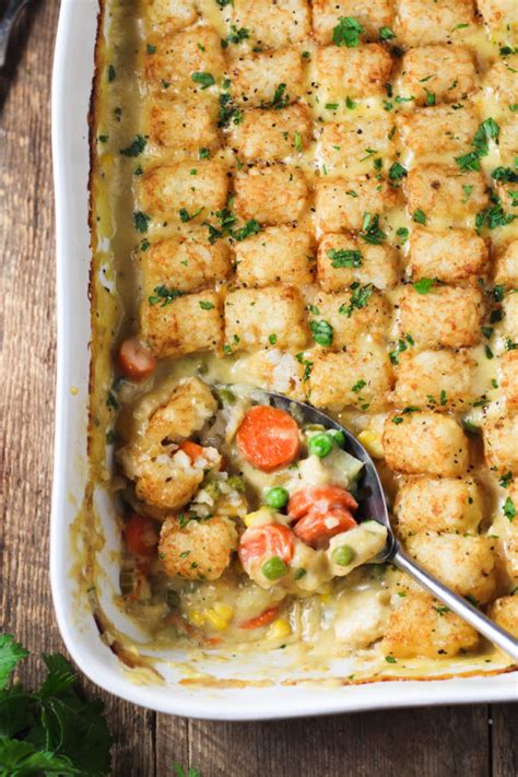 Chicken Pot Pie Tater Tot Casserole Modern Farmhouse Eats