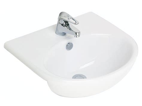 Base Semi Recessed Basin 1 Taphole 500mm White From Reece