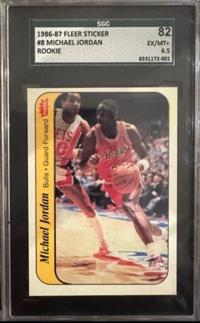 Sticker Fleer Michael Jordan Sgc Rc Carte Recrue Eur