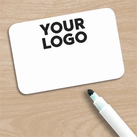 Your Business Company Logo Reusable Dry Erase Name Tag Zazzle