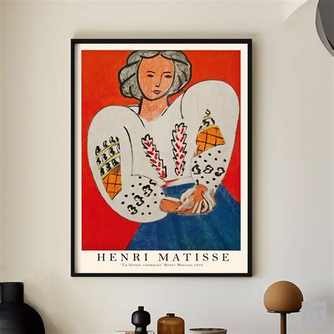 Henri Matisse La Blouse Roumaine Matisse Wall Art Exhibition Art