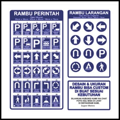 Jual Rambu Petunjuk Arah Kotak Cm X Cm Plat Alumunium Shopee