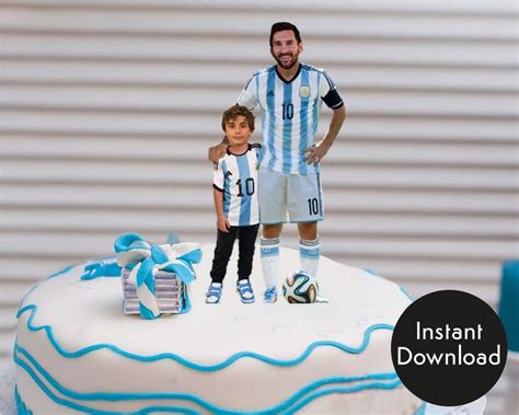 Personalized Messi Cake Topper With Photo Customizable Messi - Etsy