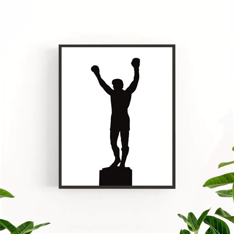 Rocky Statue Art Philly Rocky Statue Rocky Steps Wall Art Minimal