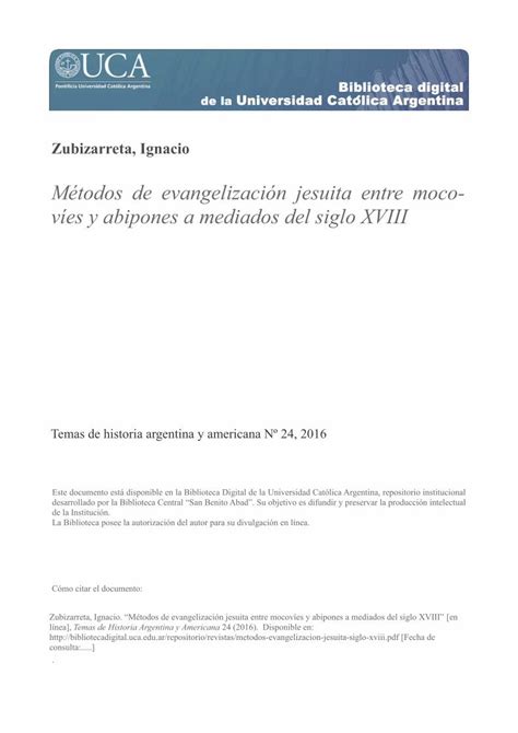 PDF Métodos de evangelización jesuita entre moco víes y Este