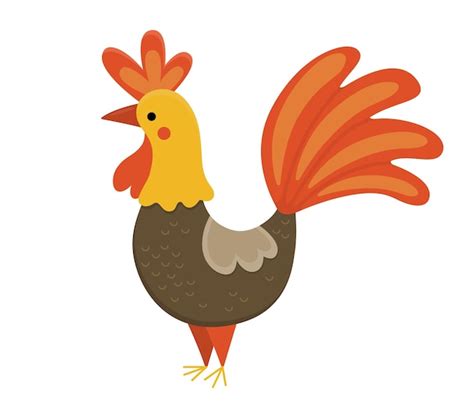 Icono De Gallo Vectorial Ilustraci N De Gallo De Dibujos Animados Lindo