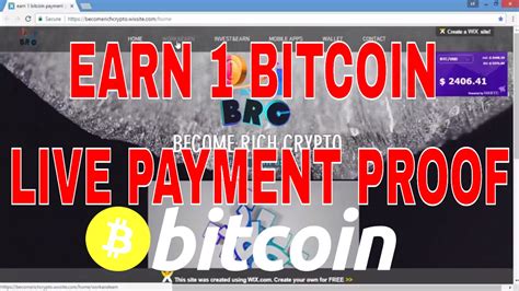 Earn 1 Bitcoin Live Payment Proof Become Rich Crypto Youtube