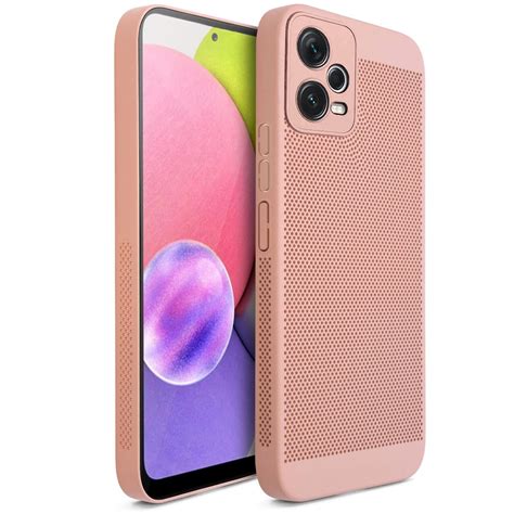 Moozy VentiGuard do Xiaomi Redmi Note 12 pastelowy róż Oddychające