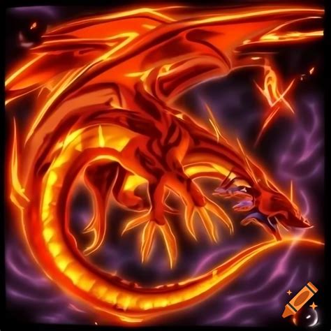 Neo Spacian Magma Wyrm Yu Gi Oh Card Art Showcasing Dragon With Insect